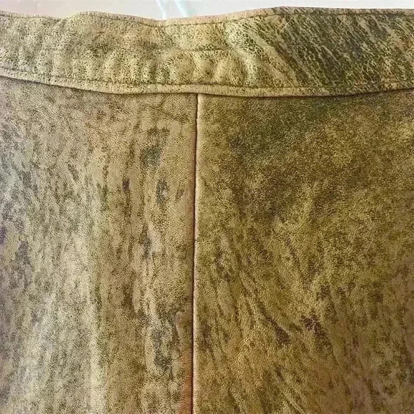Philip Noel Vintage Leather Skirt Women's Size 8 Brown Knee Length - Picture 3 of 8